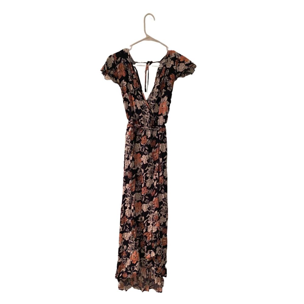 B.O.G Collective Long Wrap Floral Dress Size L - Picture 3 of 5